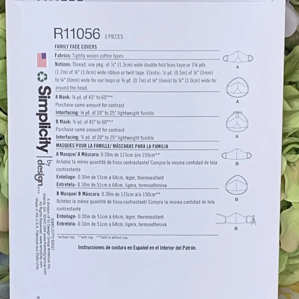 Simplicity mask sewing pattern - Picture 4 of 4